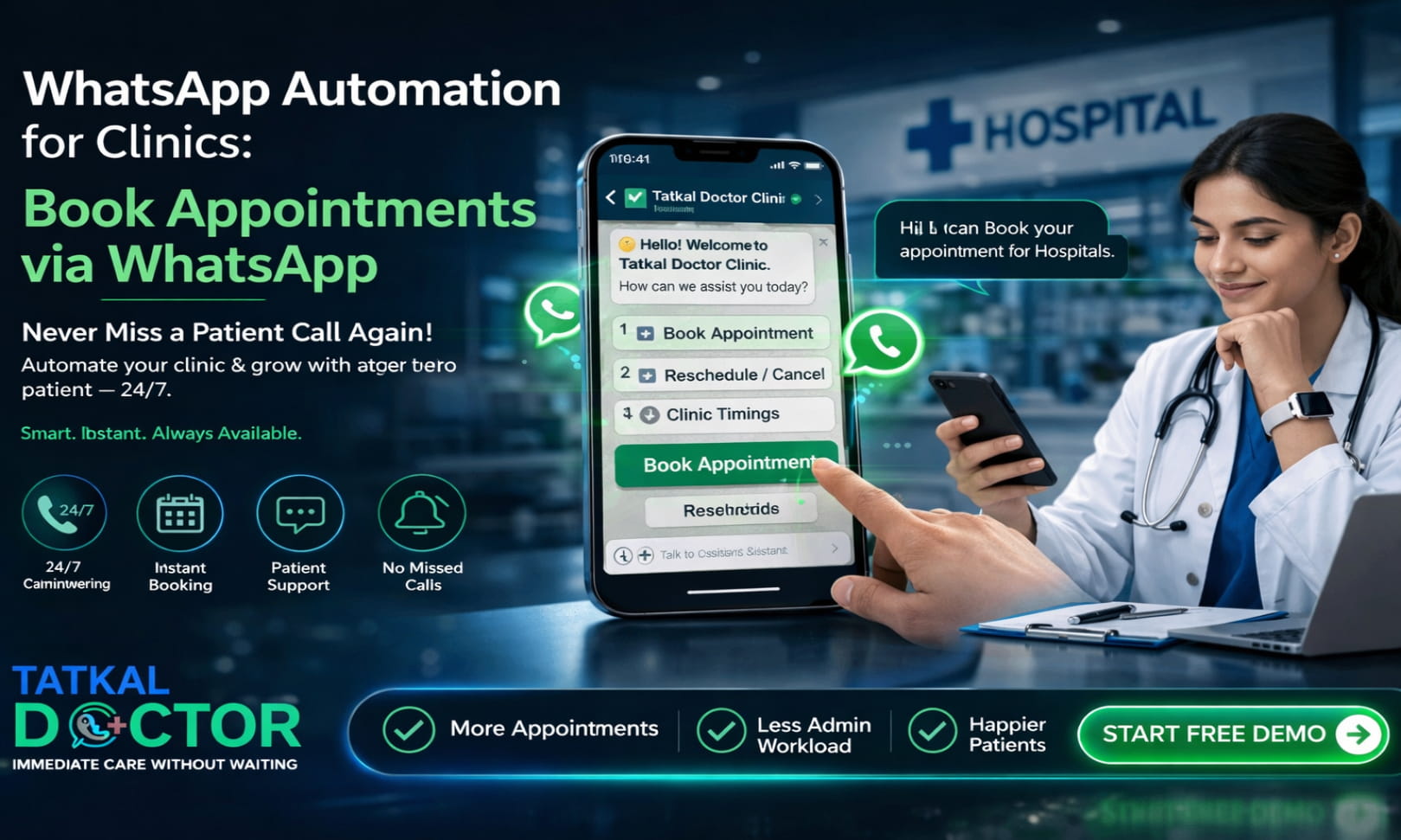 Top Benefits of Automating Hospital Appointments via WhatsApp in India