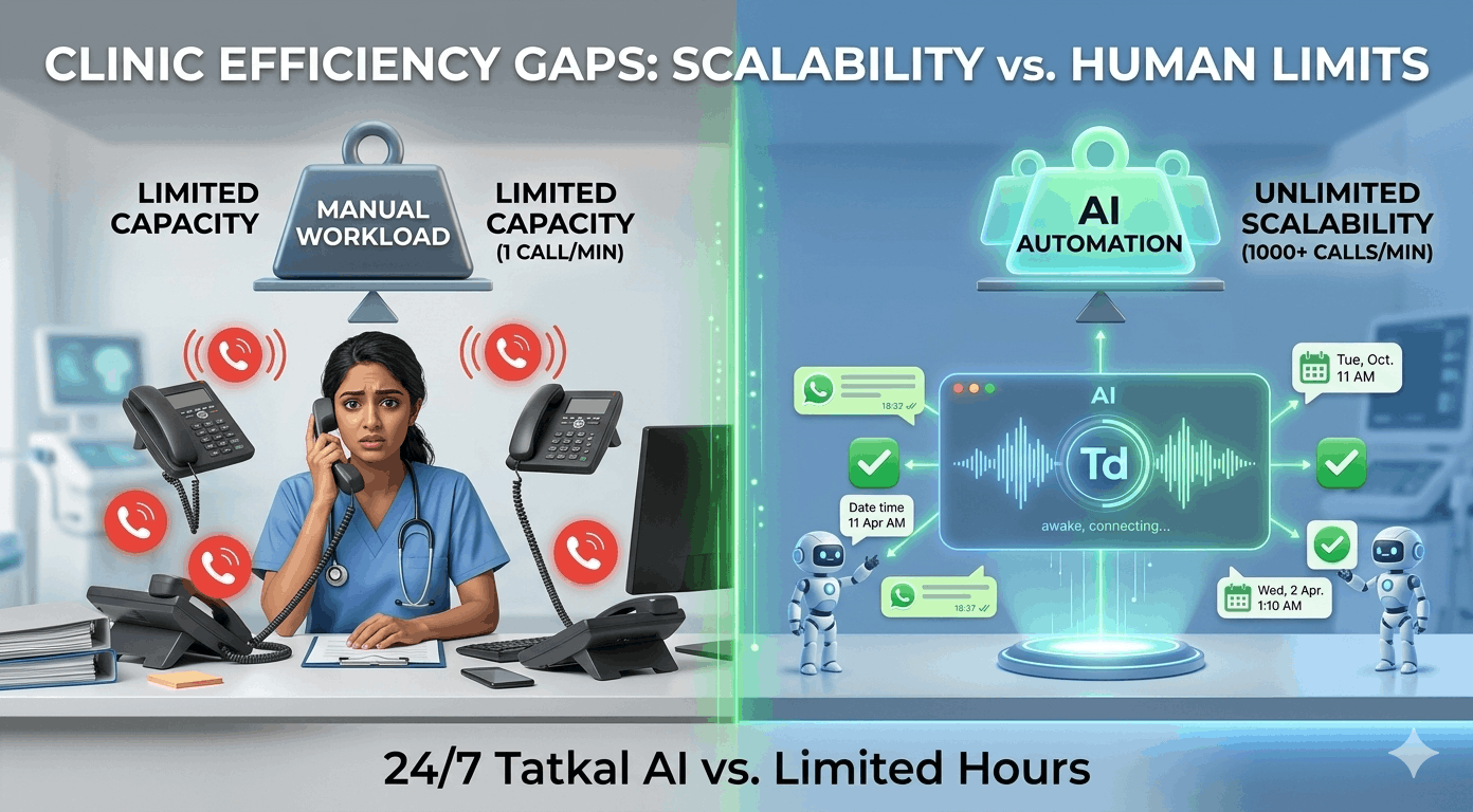 AI Voice Calling vs Receptionist: Which is Better for Clinics?
